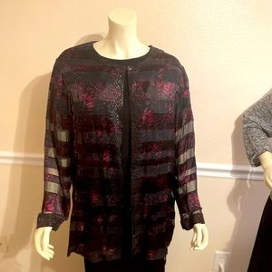 Chico’s sheer shirt jacket